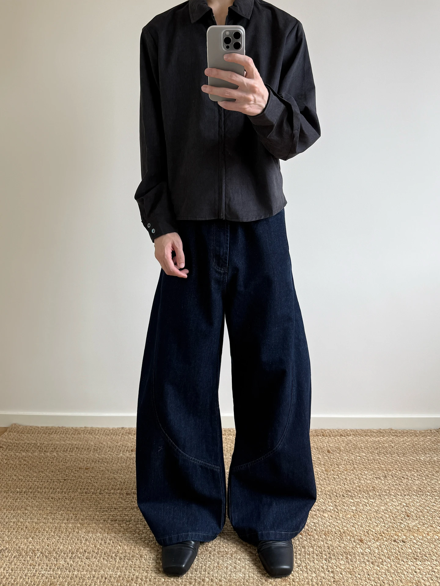 

Мужские модные прямые свободные джинсы PUEE в американском стиле ретро Cleanfit, оригинальные цветные ножи, износостойкие, со средней высокой талией