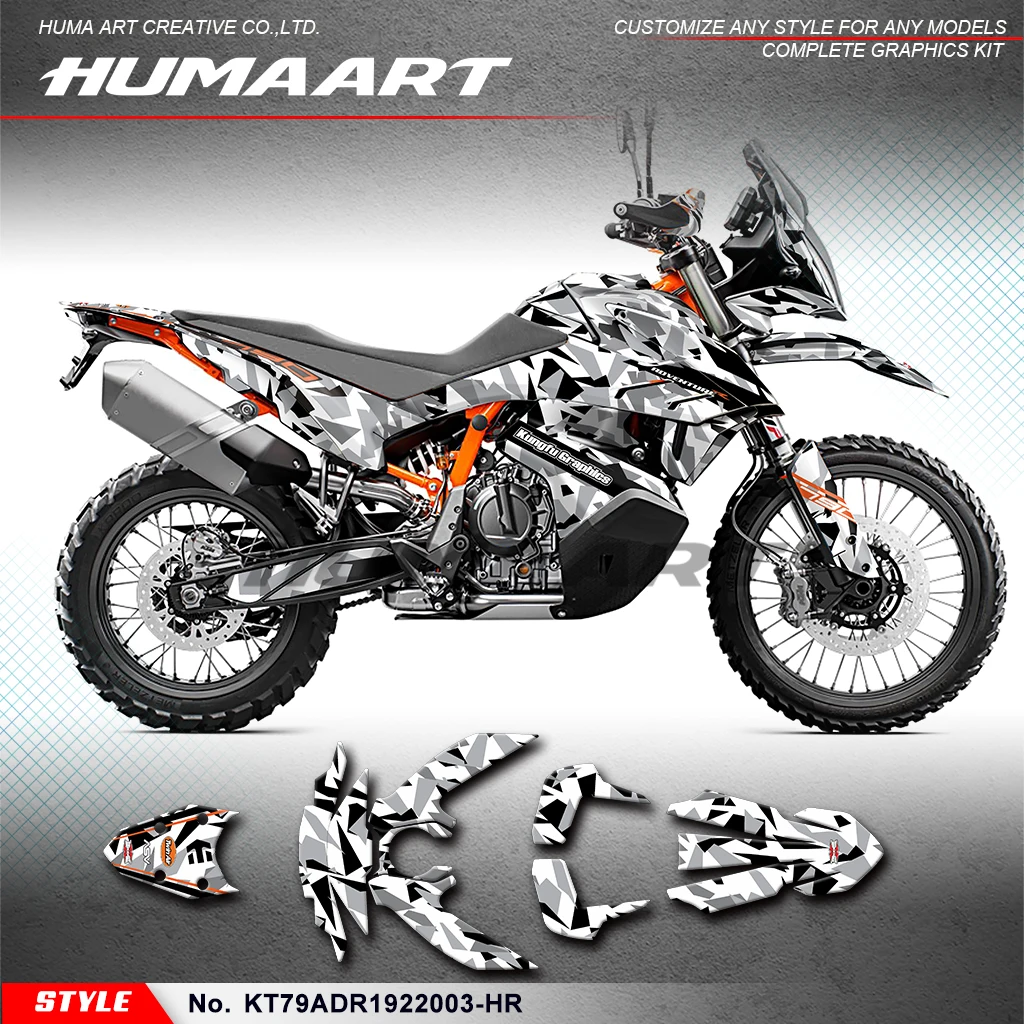 

HUMAART Full Graphics Kit Custom Vinyl Wrap Kit Decals Stickers for 790 ADV Adventure R 2019 2020, Camouflage