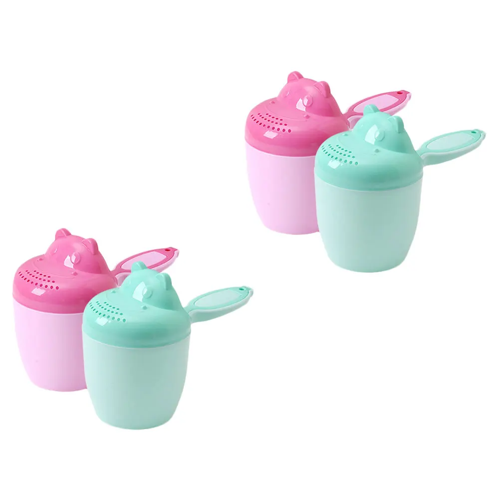 Tasse de lavage de tête pour enfants, shampoing pour enfants, cuillères de dessin animé, arroseur, eau de bain pour bébé, cheveux, matériau PP, poignée confortable, facile