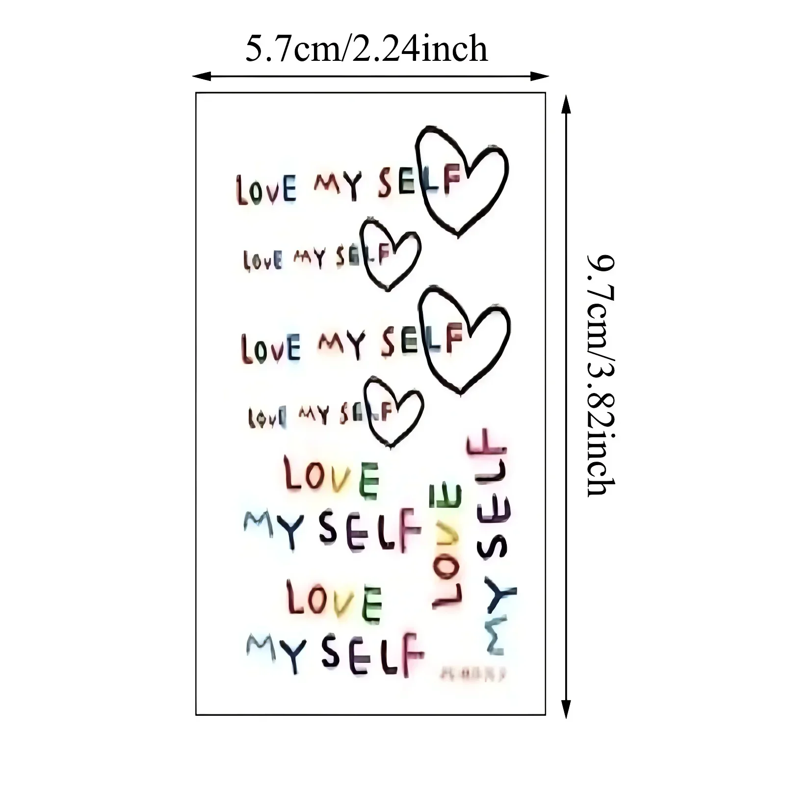 30pcs/set Temporary Tattoos Waterproof Cute Colored Line Smile Face Heart Tiny Fake Tattoos Stickers for Women Girls Finger Face