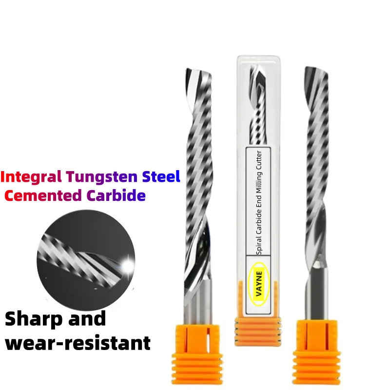 

1pcs Single Flute Spiral Carbide End Milling Cutter CNC 3D Engraving Router Bit Acrylic PVC Wood MDF Aluminum D3.175/4/6/8/10/12