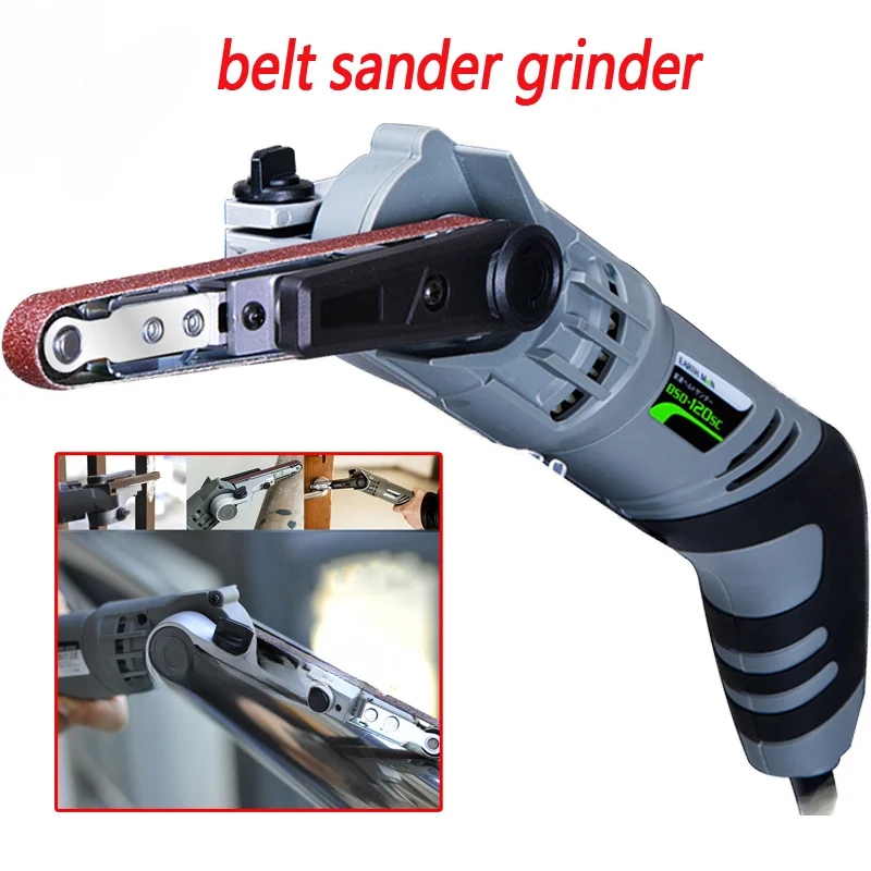 Hand-Holding Belt Sander Sandpaper for 220V YL-330 Small Portable Metal Sandpaper Polishing Machine Belt Sander Grinder 260W