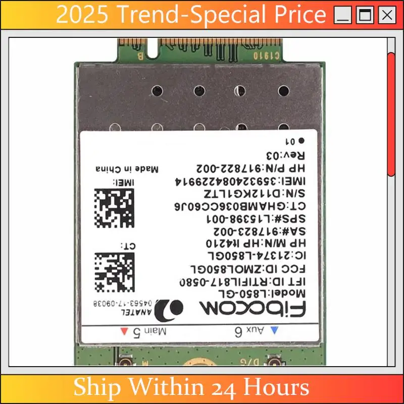CHYY Top Fibocom pour HP 830 840 735 745 1040 4G Module L850-GL LT4210 XMM7360 Module de commodité multifonction