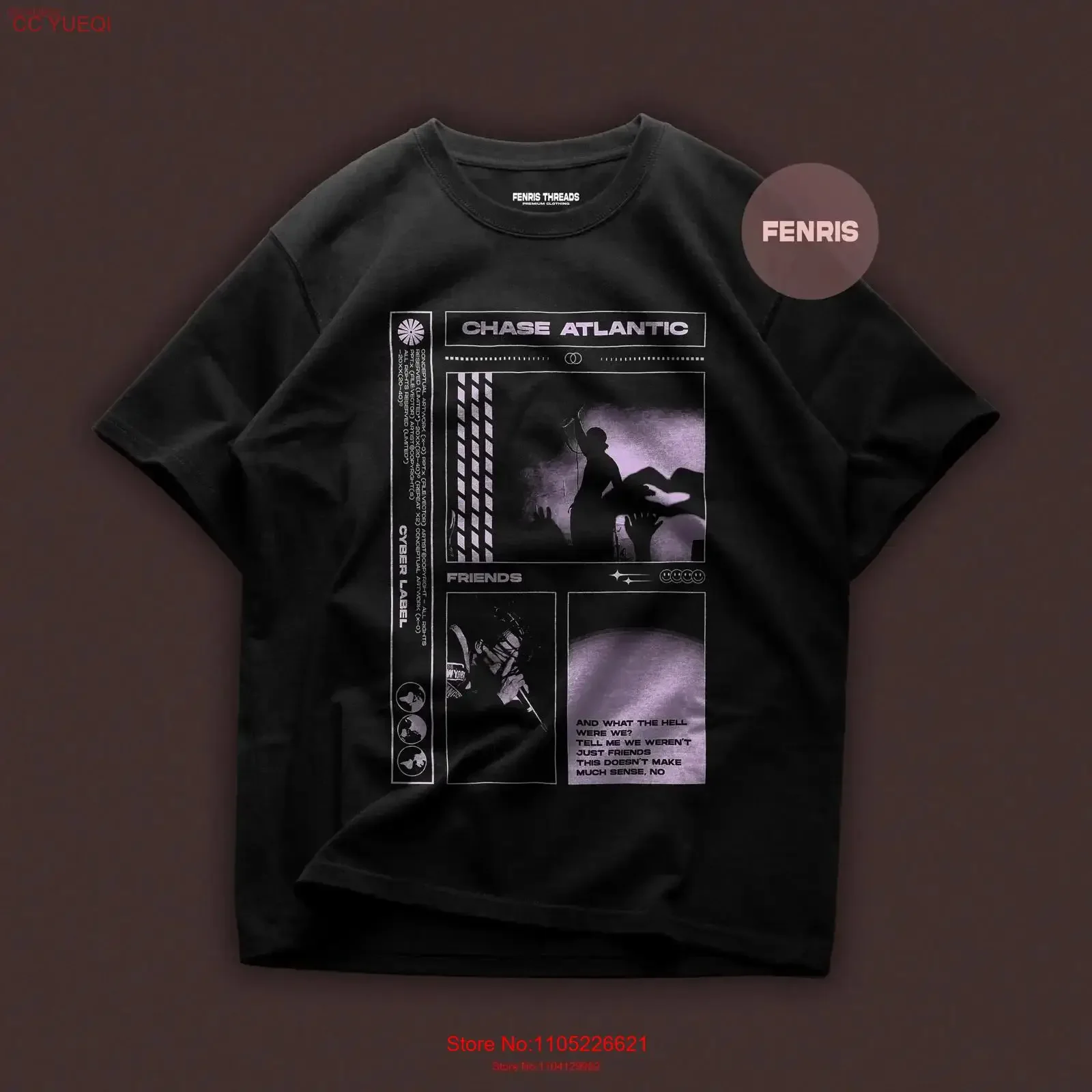 Premium Chase Atlantic T Shirt Nostalgia Album Friends Single New Heavy Cotton vintage Washed designer clothes graphic