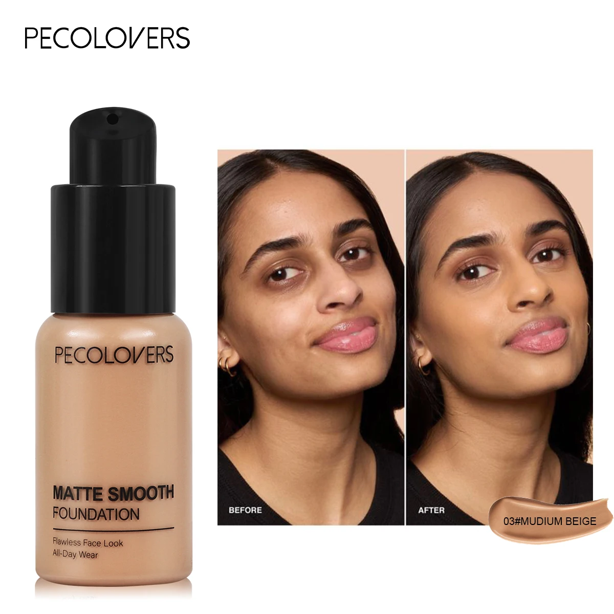 

1PC Natural Makeup Effect, Buildable Concealer, Multiple Color Options, Evenly Applied, Liquid Foundation, All Skin Types