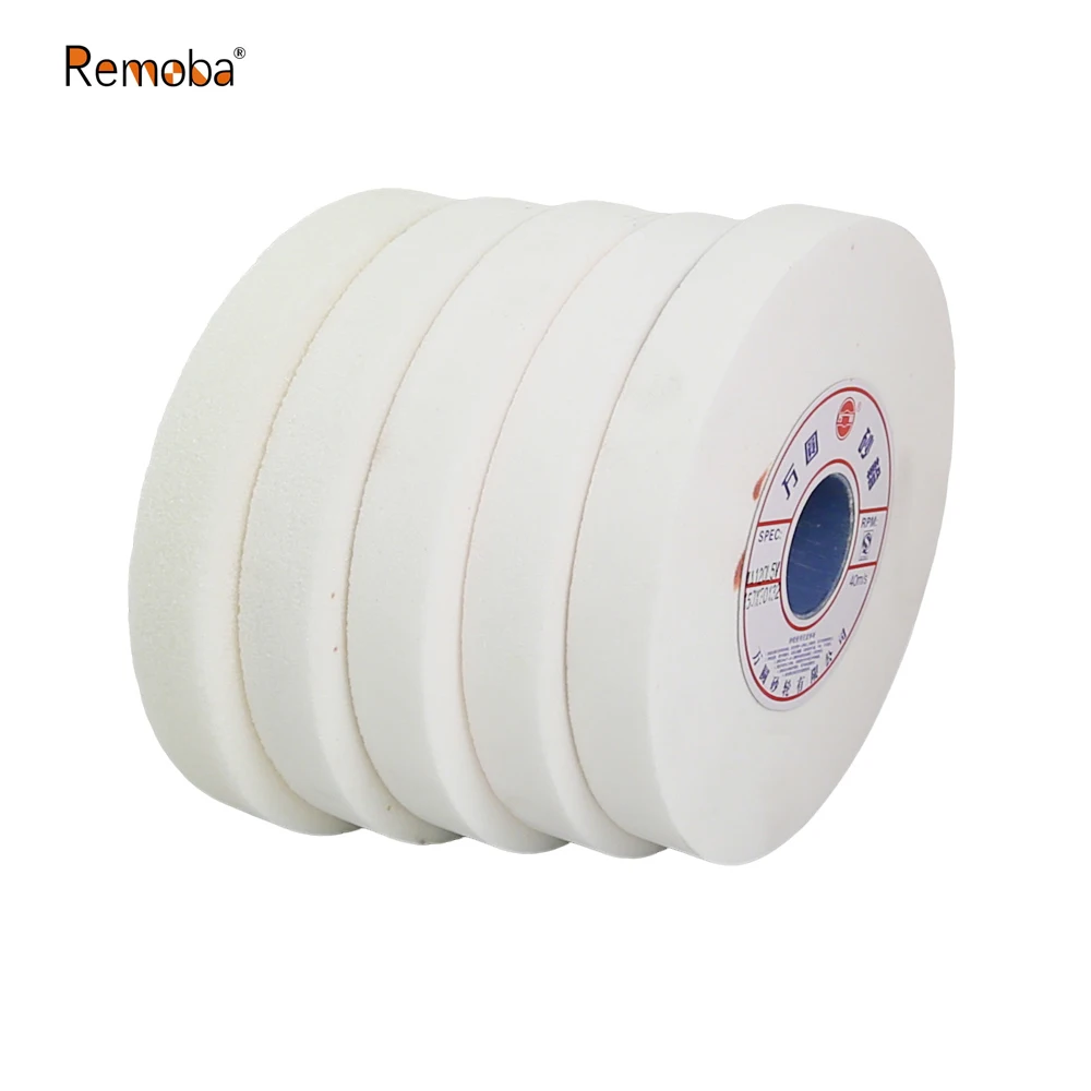 1 PC 150x20x32mm White Fused Alumina Grinding Wheel for Deburring and Finishing HSS Hardened Steel Alloy Steel High-Carbon Steel
