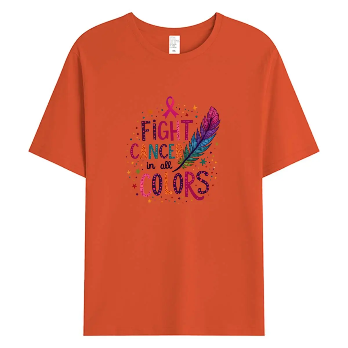 المرأة تي شيرت الوردي الشريط سرطان الثدي رمز طباعة امرأة تيشيرت بأكمام قصيرة تيز المرأة بلايز أنثى القطن التي شيرت الملابس #4