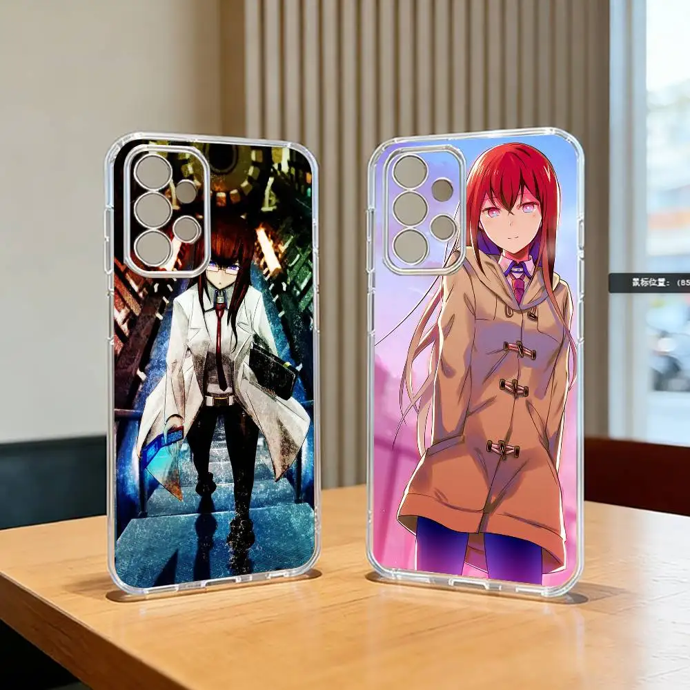Kurisu-u STEINS GATE Makise-KM  Phone Case Transparent Silicone Soft For Samsung S25,S24,S21,S22,S23,S30,Ultra,S20,Plus,Fe