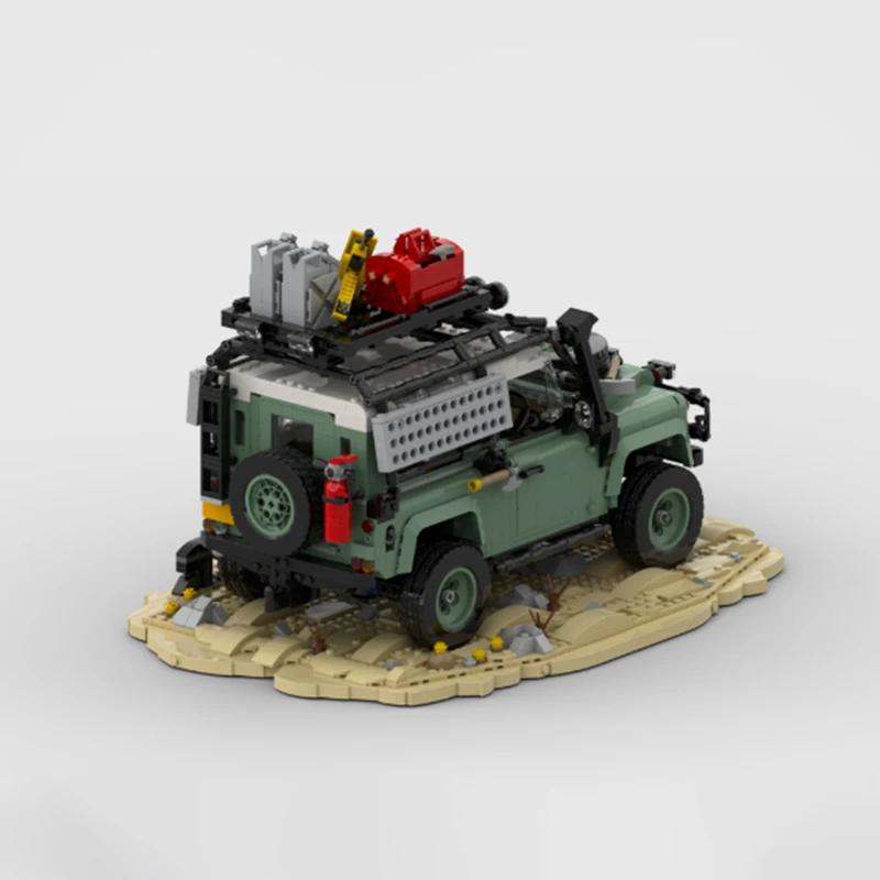 638pcs Moc Lands Rover Defender 90 Compatible 10317 Bricks Model Buiding Project for Toy Vehicles Models Display for Set