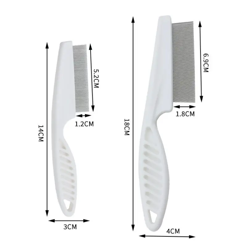 Pet Grooming Comb Stainless Steel Cat Dog Flea Deshedding Comb, Four-Season Anti-Tangle Tool Pet Flea Comb, 1PC