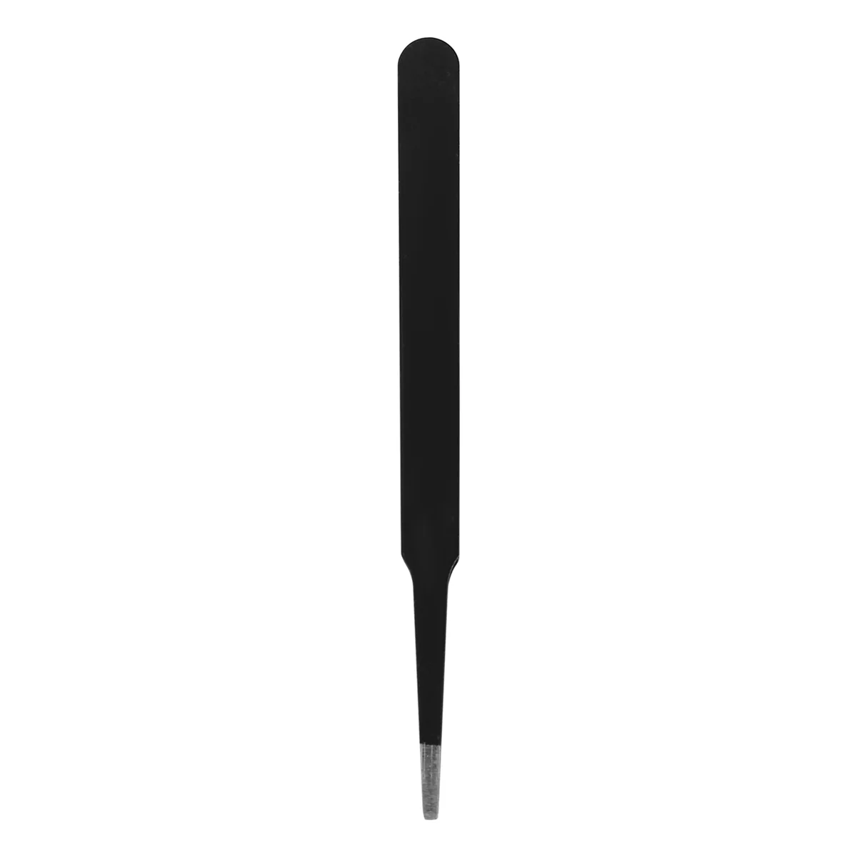 

N88R Anti-static Flat Square Tip Stainless Steel Straight Tweezers 4.7" Long Black
