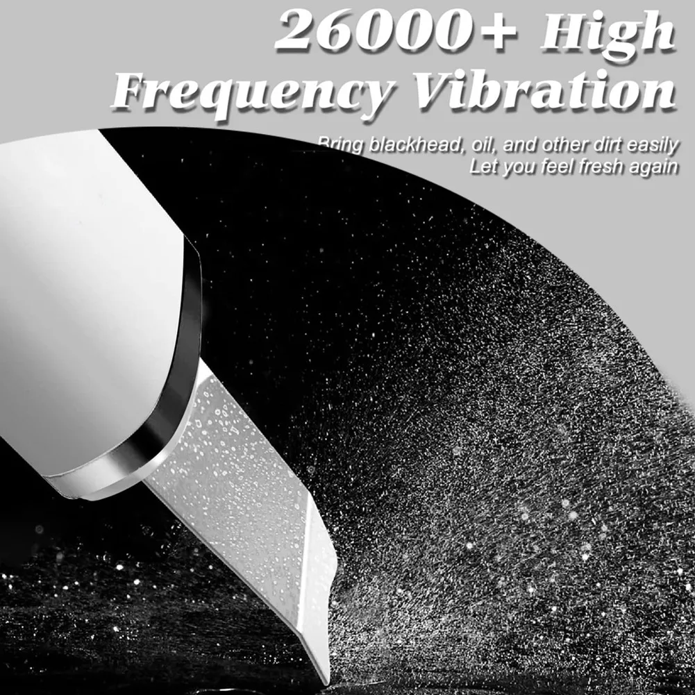 Vibrations Ultrasonic Skin Scrubber Blackhead Remover Deep Face Cleaning Machine Face Spatula Facial Lifting Peeling