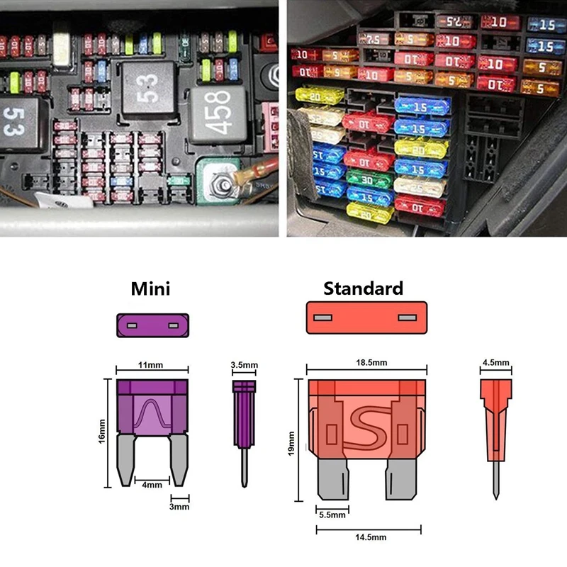 266PCS Car Fuse Plug Fuse Splitter Standard Fuse Holder Fuse Kit (2A3A5A7.5A10A15A20A 25A30A 40A ) For Car/Boat/Truck/RV