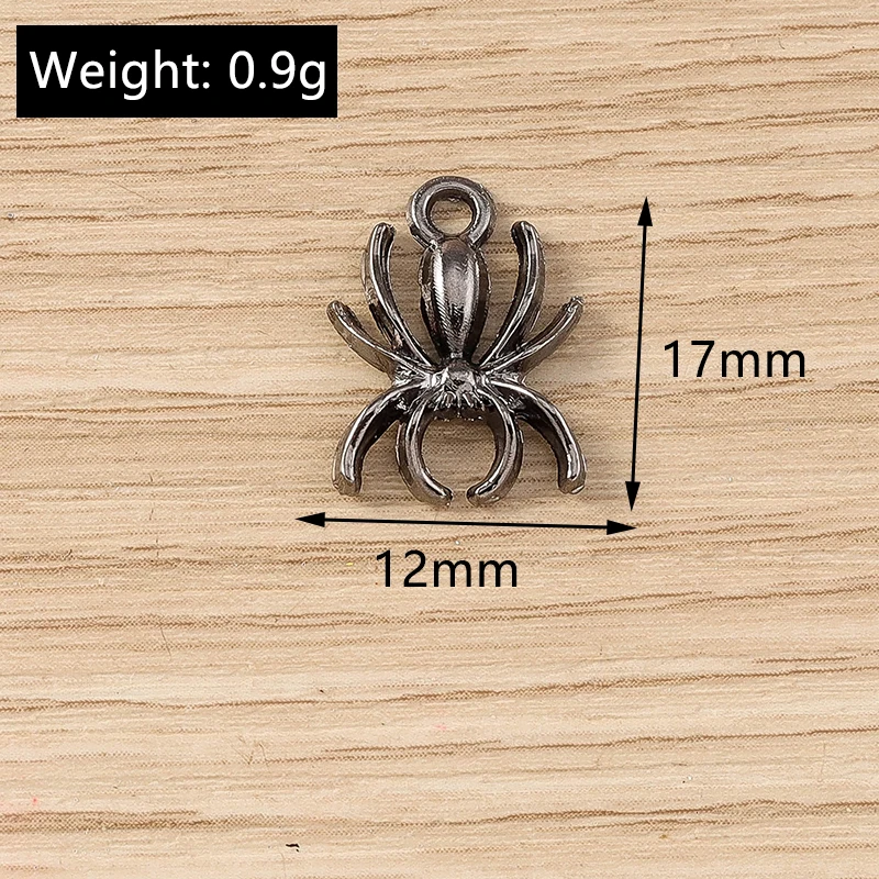 Tusember 10 Stück neue Halloween-Charms Kürbis Böser Geist Vampir Fledermaus Spinne Charms Anhänger für DIY Ohrring Halskette Schmuck – Detail 7