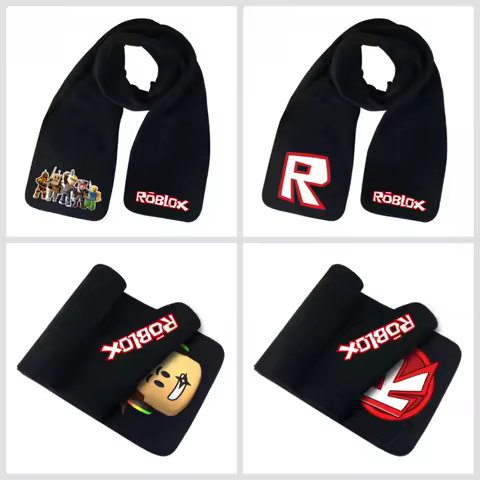 Game Roblox Cartoon Peripheral Scarf Student Couple Fashion Clothing Plush Scarf Student Birthday Gift