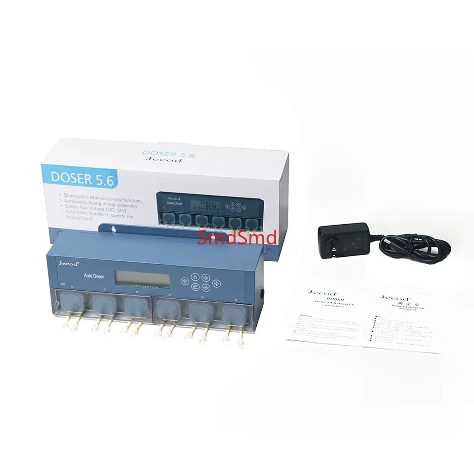 Automatic Marine Reef Doser, Jebao New 5.4/5.6 Bluetooth Dosing Pump 12V 12W, Precise Aquarium Additive Pump for Calcium Magnesi