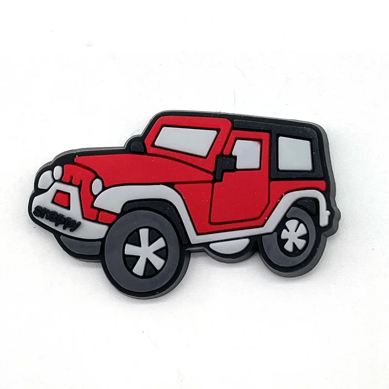 1-23pc Cartoon PVC Red Green Car Shoe Charms Jeans Clog Pins Kid Boys Shoe Decorations Sandals Accessories