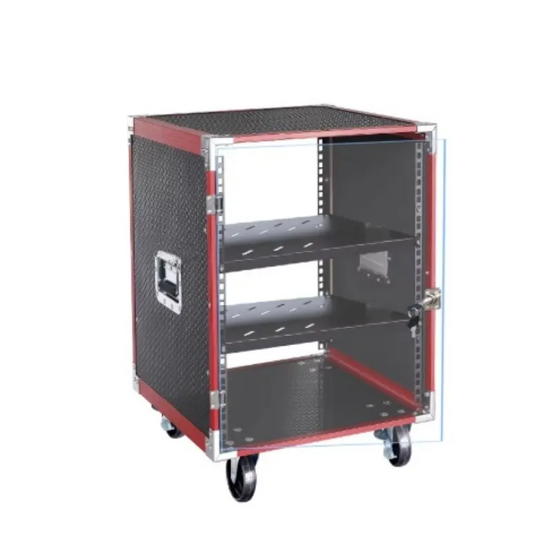 Gabinete amplificador de potencia de 12U, caja de aire para el hogar, chasis de equipo de Audio, estante de equipo de Audio móvil para exteriores