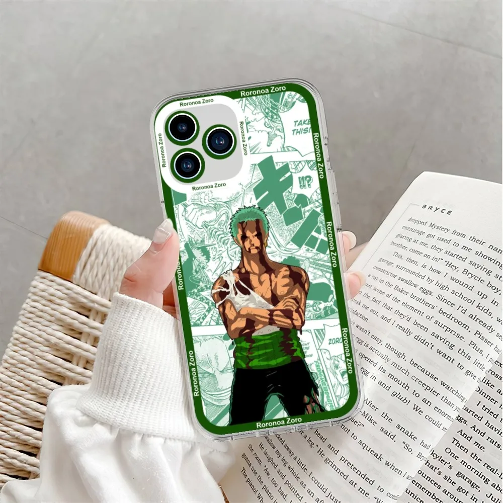 Bilibili R-Roronoa Zoro Anime Phone Case For Samsung Galaxy S23 S22 S21 S20 Plus lite Ultra Transparent Shell