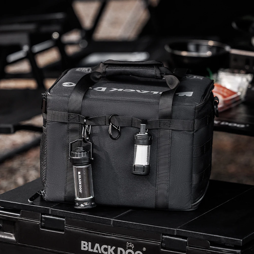 

15L Camping Storage Bag Adjustable Partition Outdoor Travel Organizer 600D Oxford Cloth Camping Equipment Bag for Camping Hiking