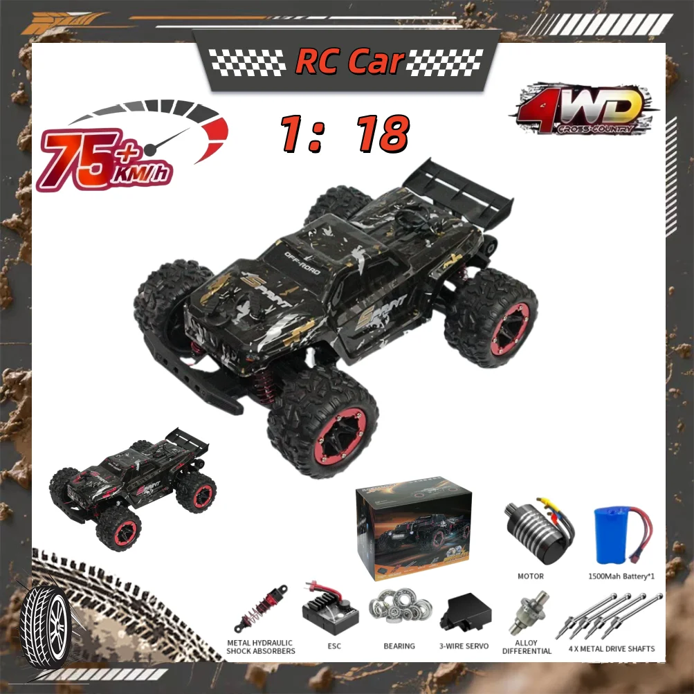 

WLtoys Brusless RC Racing Car 1:18 Full Scale High Speed Car 4WD Off RoadRadio Controlled Car Vehical Model Boy Toy Kid Gifts