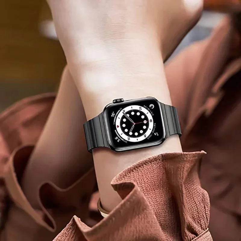 Metal Band For Apple Watch Band 45mm 41mm 44mm 42mm 46mm No Gap Stainless Steel Bracelet Wristband iWatch Ultra 10 9 8 7 6 5 4SE image 6