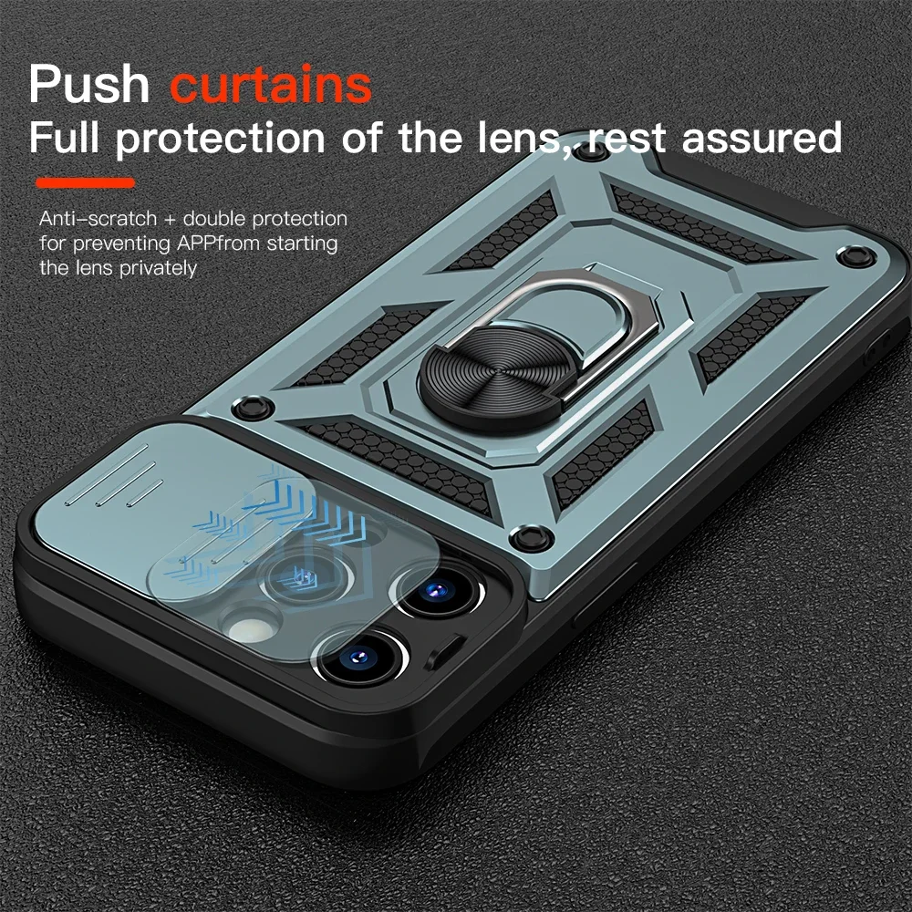 KEYSION Shockproof Case for iPhone 15 Pro Max 15 Plus Slide Camera Lens Protection Ring Phone Cover for iPhone 14 13 12 11 Pro