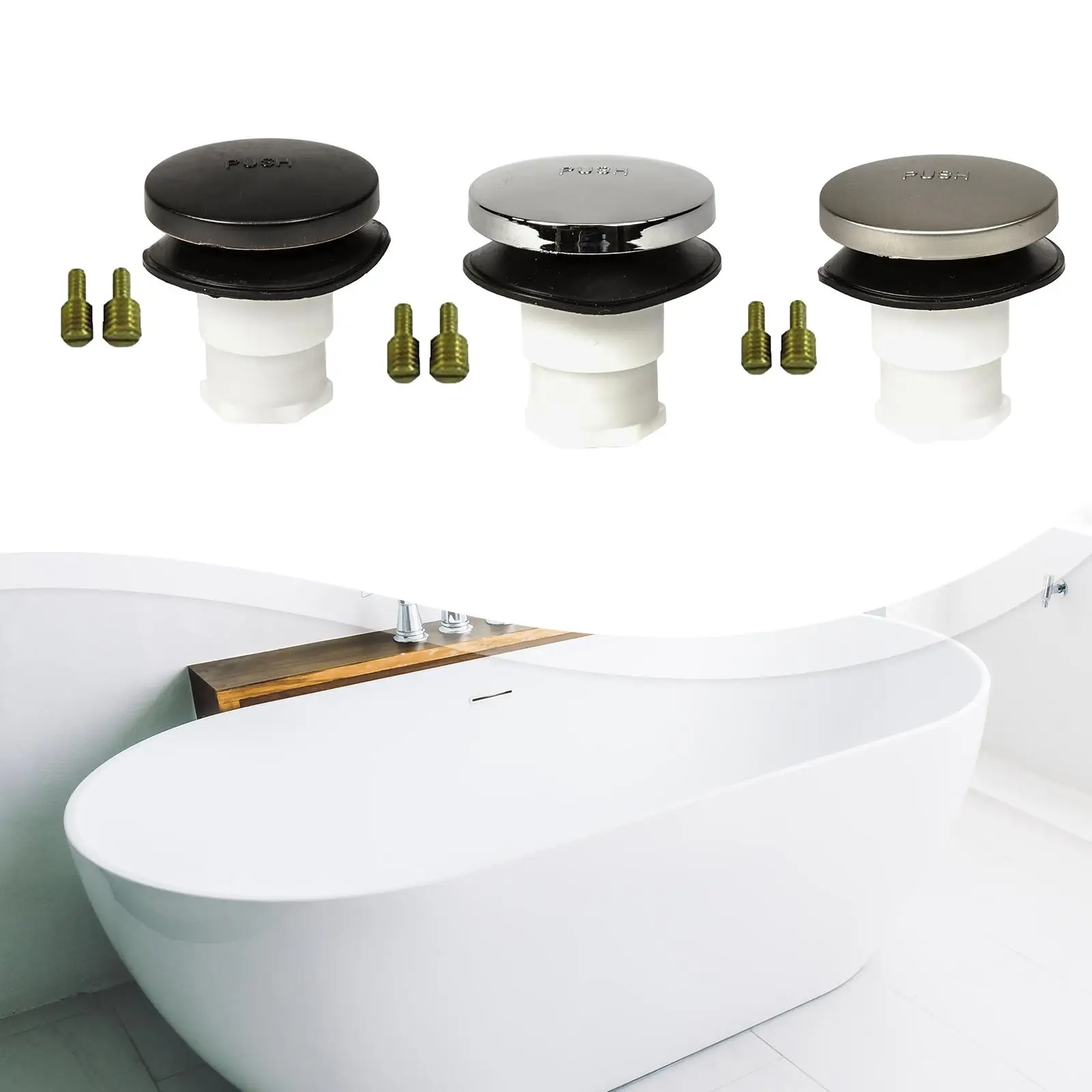 

Bathtub Stopper Tub Plug Anti Clogging Washbasin Drain Plug PP Material Leak Prevent for Bathtub and Kitchen Sink