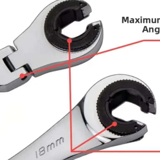 Fixed Head Ratcheting Tubing Wrench for Metric Applications Featuring Open End for Improved Maneuverability in Tight Work Areas