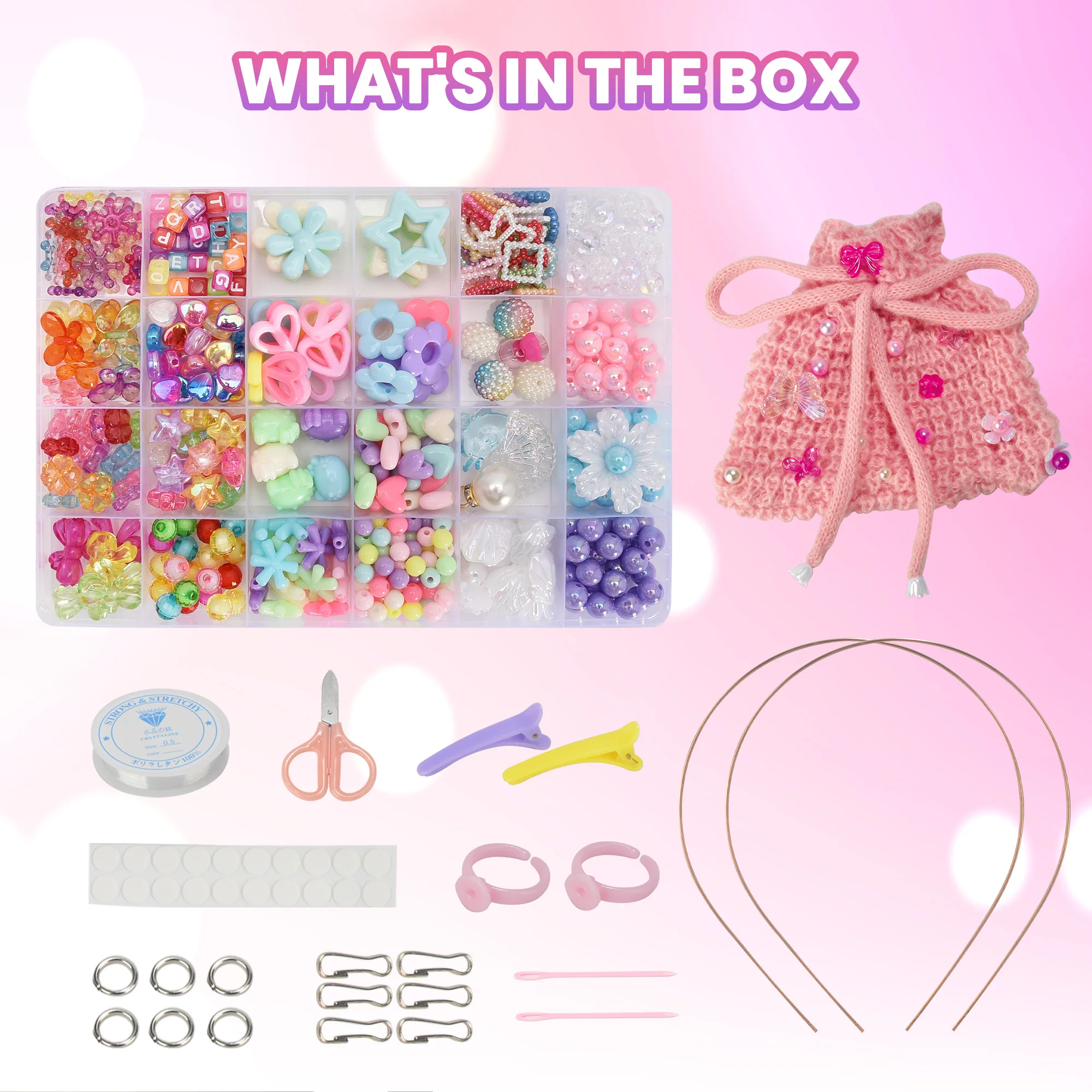 Vriendschapsarmband maken Kit speelgoed voor leeftijden 7 8 9 10 11 12 jaar oude meisjes, voor ketting, armband, ring creatieve DIY-set