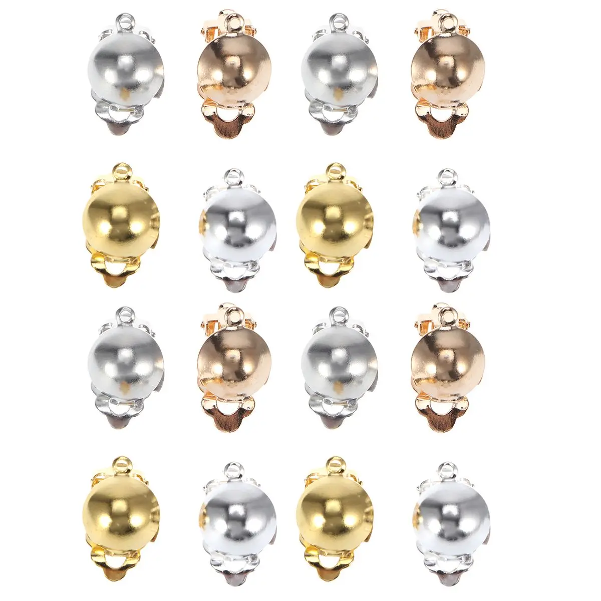 

80 Pcs Ear Decor Accessories DIY Jewelry Making Supplies Beautiful Clip Gold Silver Premium Alloy Long Lasting