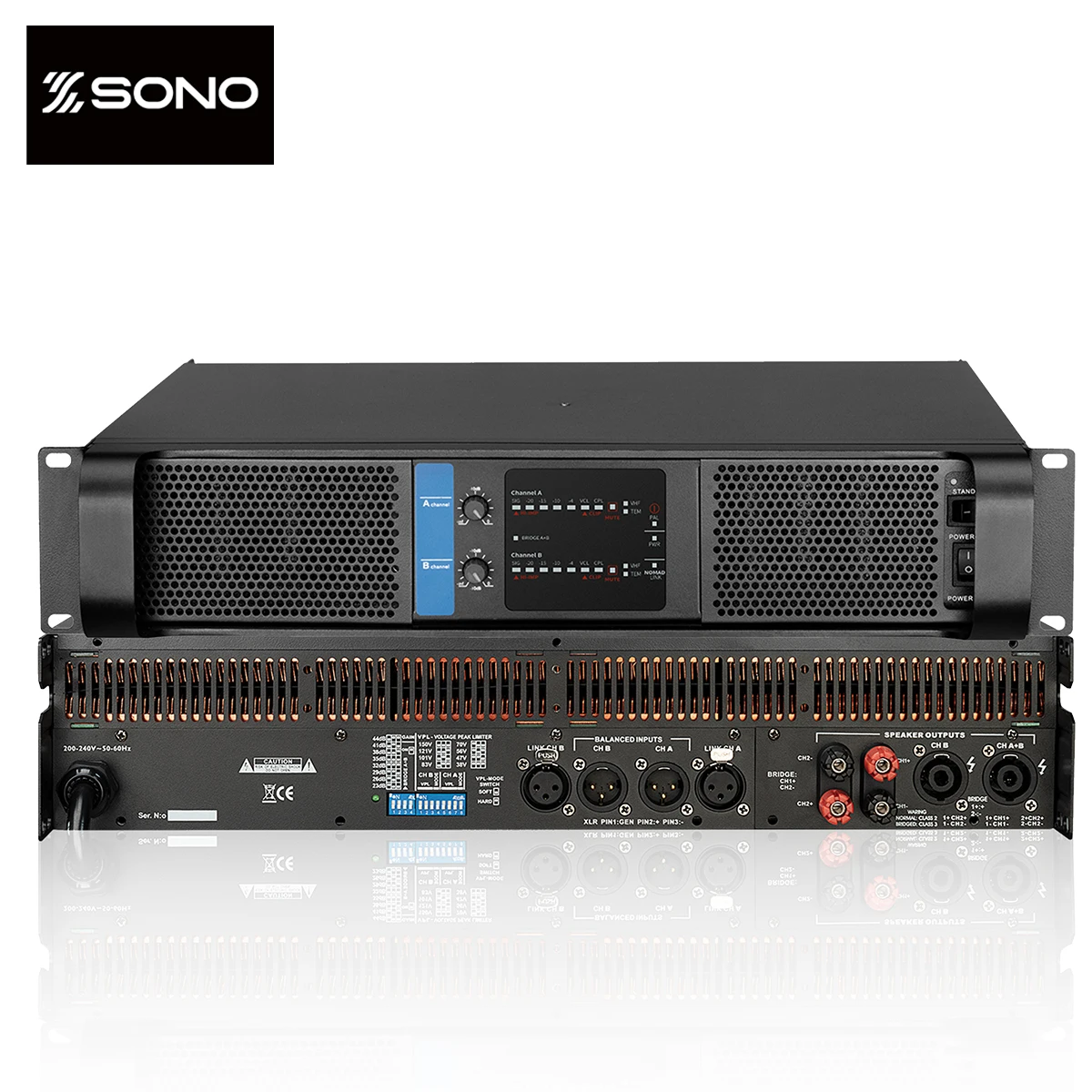 FP14000 High Power Amplifier 14000W Class TD Audio Amp 2 Ohm Stable for Heavy Duty Dual 18 and 21 Inch Subwoofer DJ Equipment