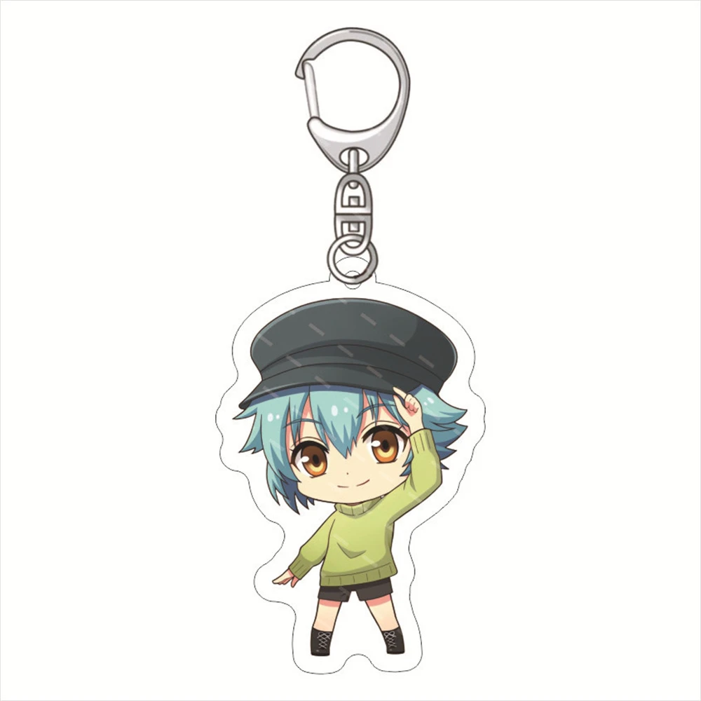 Anime Keychain Legend of the Galactic Heroes: Die Neue These Kircheis Siegfried Acrylic Keyring strap Figure Gift About 6cm