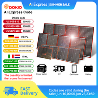 Dokio 18V 80W-295W Portable Foldable Solar Panel With 12V Controller Flexible Solar Panel For House Camping Travel