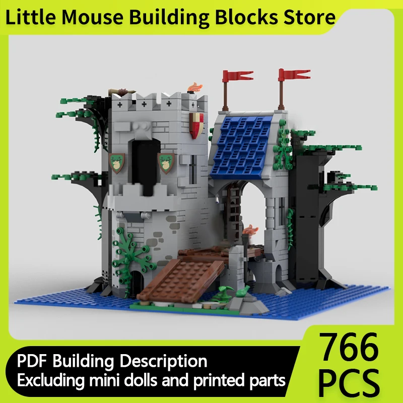 

Medieval Castle Model MOC Building Bricks Riverside Tower Pier Modular Technology Gifts Holiday Assemble Children Toys Suit