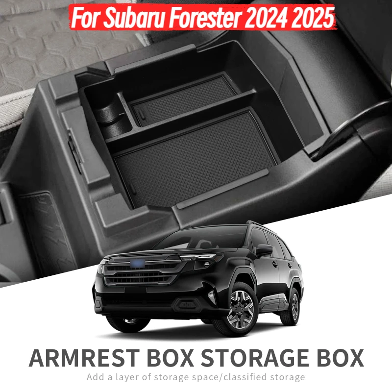 

For Subaru Forester 2024 2025 Car Center Console Storage Tray Armrest Storage Box Organizer Case Car Interior Accessories