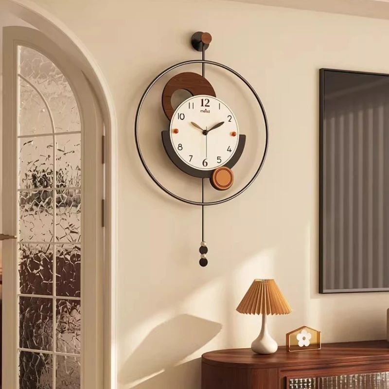 Creative Simple Wall Clocks Aesthetic Living Room Luxury Fashion Wall Clocks Chinese Style Vintage Reloj Pared Home Decoration
