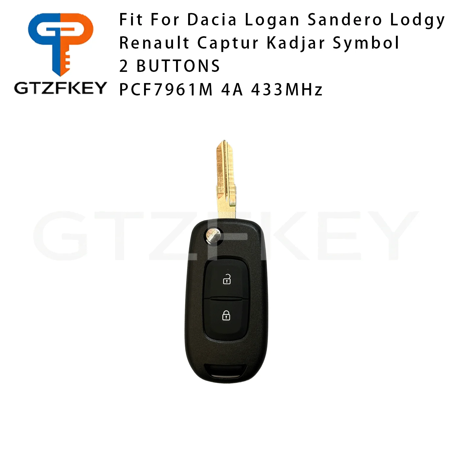 2/3 Btn Flip Car Remote Key Fob 433MHz PCF7961M 4A Chip HU136 Blade For Dacia Logan Sandero Lodgy Renault Captur Kadjar Symbol