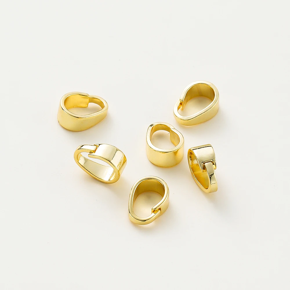 20 teile/los 14K 18K Gold Farbe Anhänger Pinch Bail Clips Melone Samen Charme Verschlüsse Stecker Groß Für DIY Nacklace, der Entdeckungen