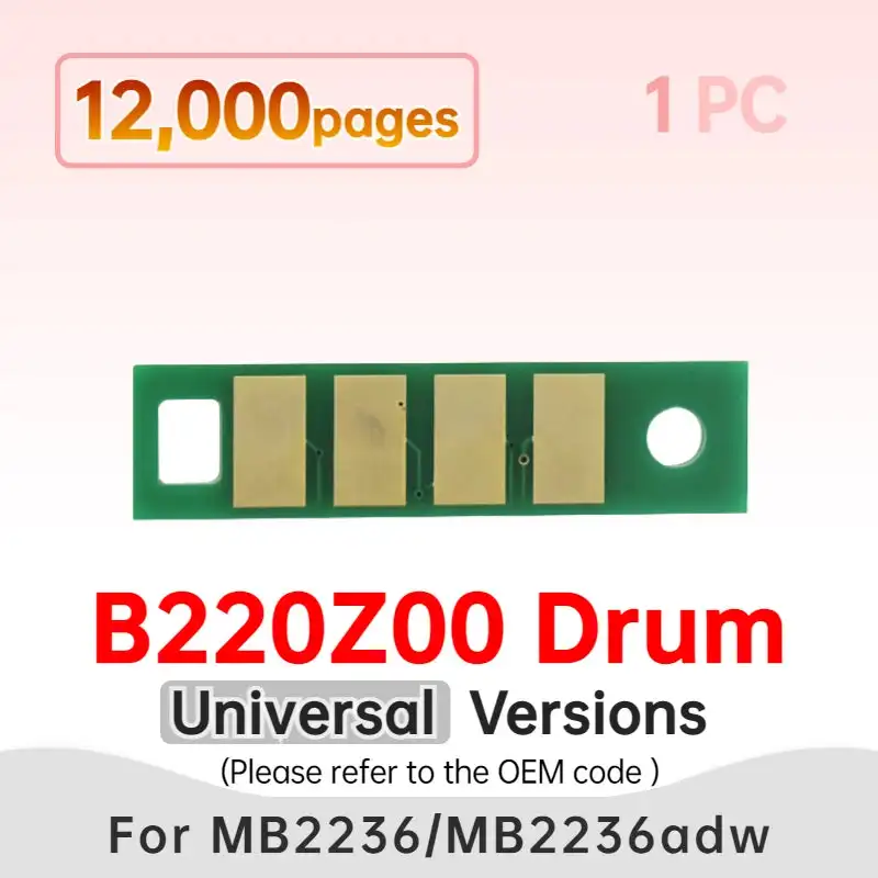 B220Z00ดรัมชิป MB2236adw MB2236 adw สำหรับ B2236dw Lexmark MB2236adwe ชิป B2236ทำงานอัตโนมัติไม่เหมาะสำหรับหมึกพิมพ์