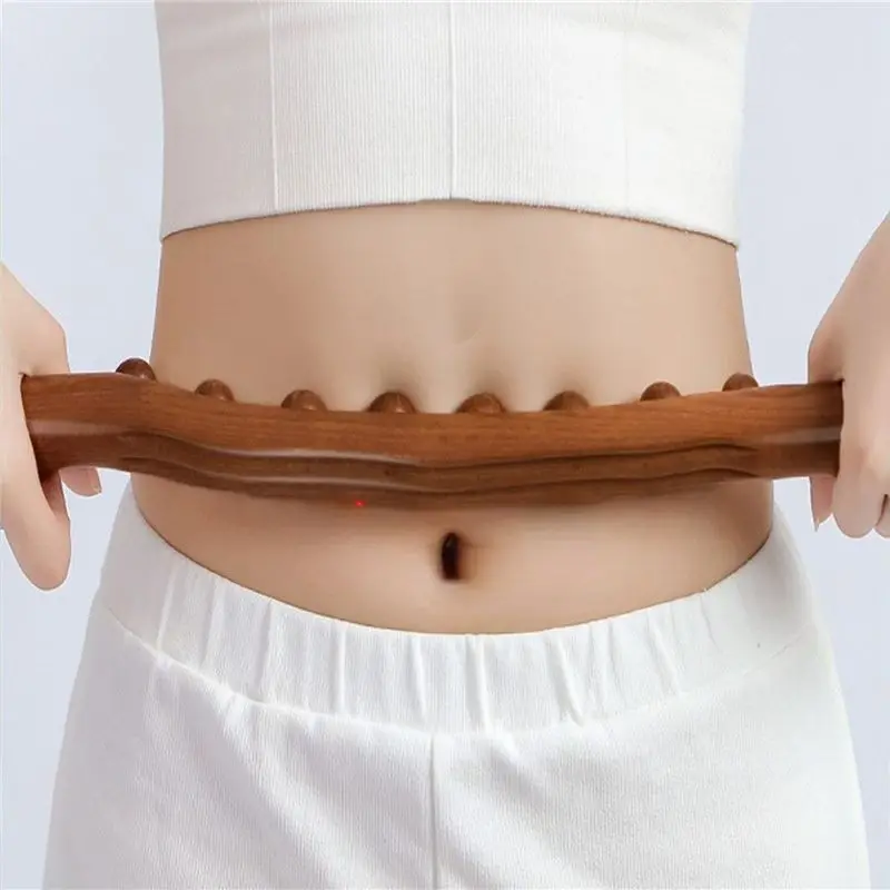 B48B-3X 8 Beads Guasha Scraping Stick Wooden Massage Tools For Neck And Back Pain Stomach Body Shaping Anticellulite Leg B