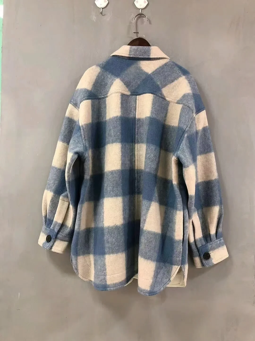 I&b's new plaid temperament commuting short wool coat