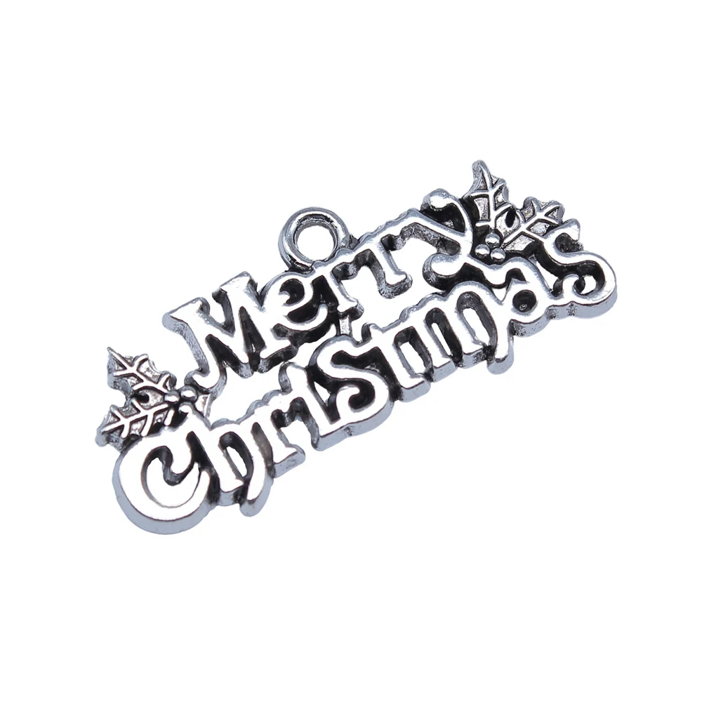 5pcs/lot MERRY CHRISTMAS Charms For Jewelry Making Accesories