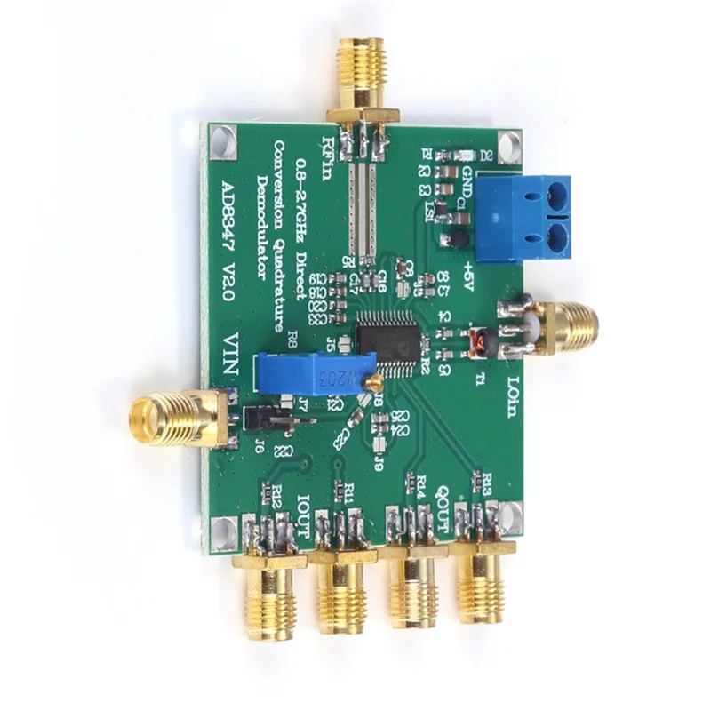 A99E-AD8347 RF Down-Conversion Broadband Quadrature Demodulator 800Mhz- 2.7Ghz IQ Signal Decoder