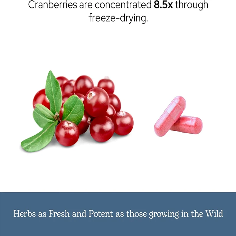 High Quality Freeze-dried Cranberry Capsules, Cranberry Supplements Promote Urinary Tract Health, Organic, Non GMO, Gluten Free
