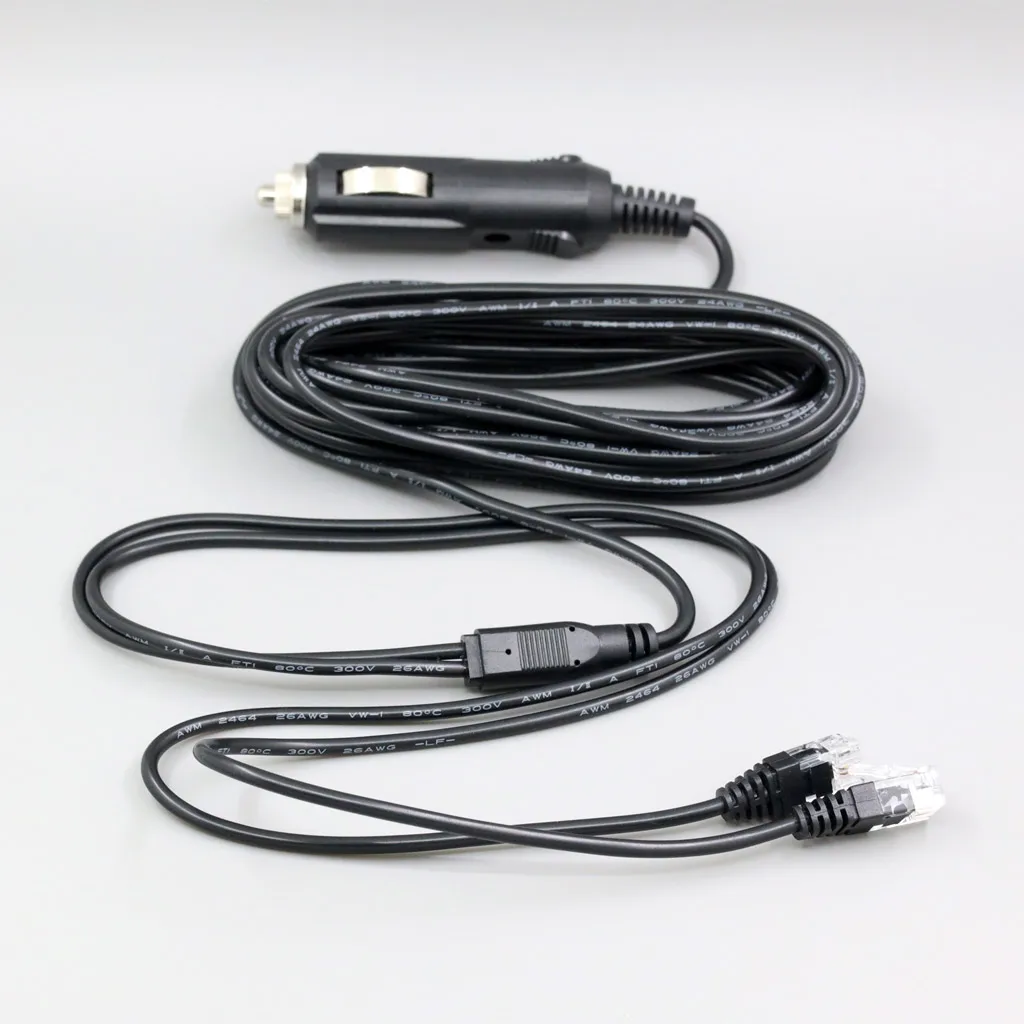 4.5m dupla rj11 porto cabo de alimentação do carro para v1 uniden r3 r1 r4 r7 r8 escolta redline max360 c max rx65 radar detector ln008190