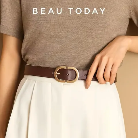BEAUTODAY ремень женский кожаный коричневый