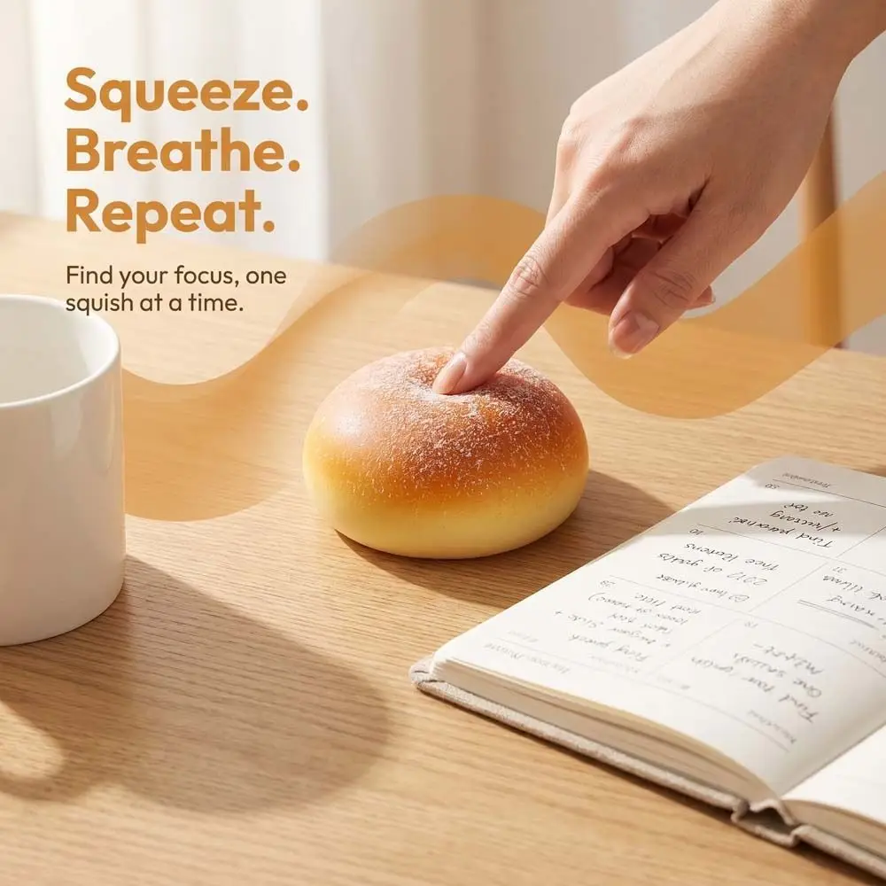 Stretch Squeezing Simulation Bread Squeeze Fake Food Model Simulated Food Breakfast Squeeze Sensory Vinyl Toast Cake