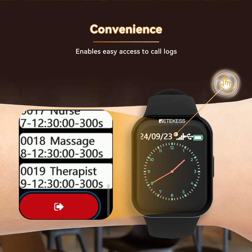 RETEKESS Restaurant-Pager Drahtloses Kellner-Rufsystem TD113 Wasserdichte Touch-Uhr T117 Rufknopf für Café, Bar, Shisha-Shop, Hotel – Detail 12