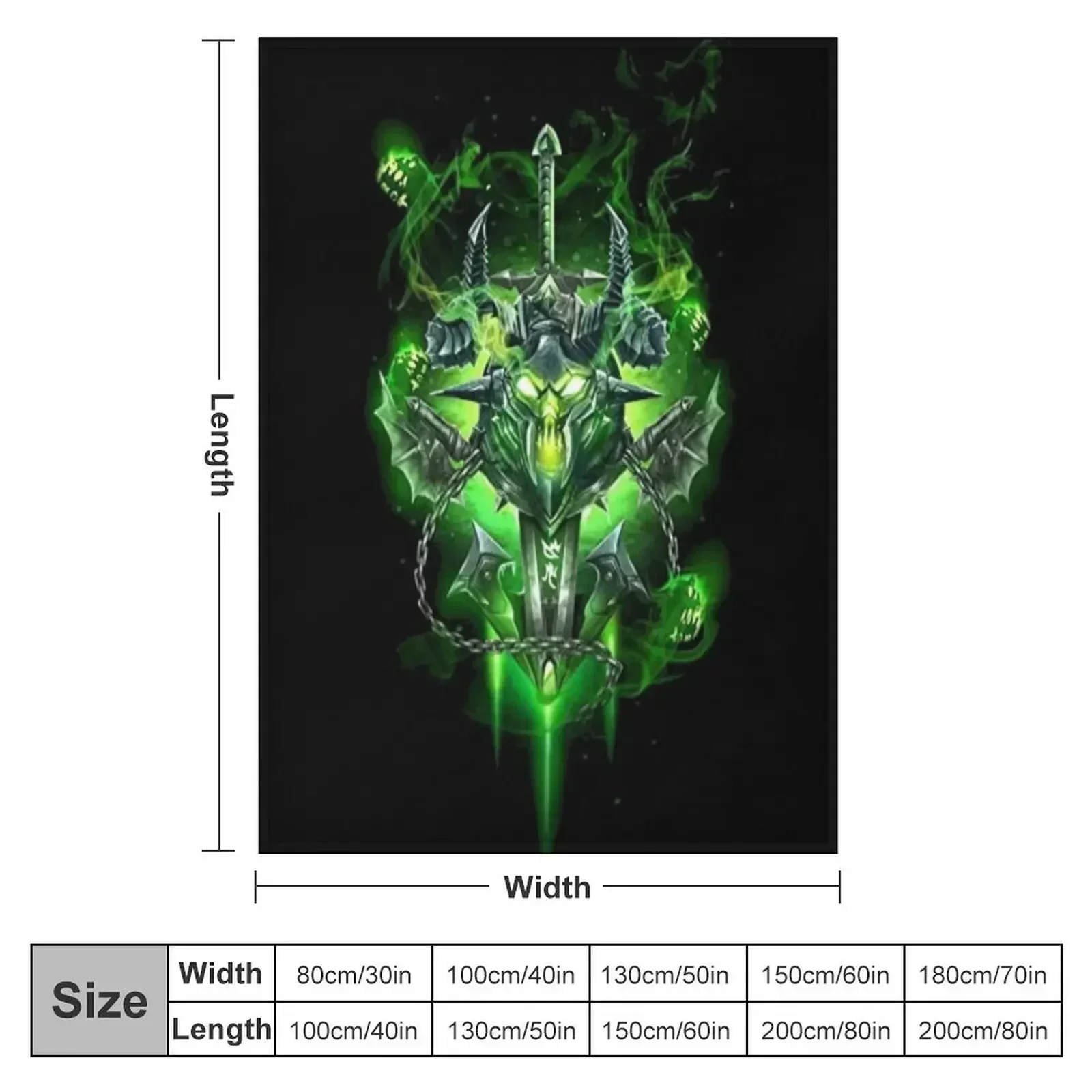 Unholy Death Knight Design Throw Blanket Loose Designers Blankets